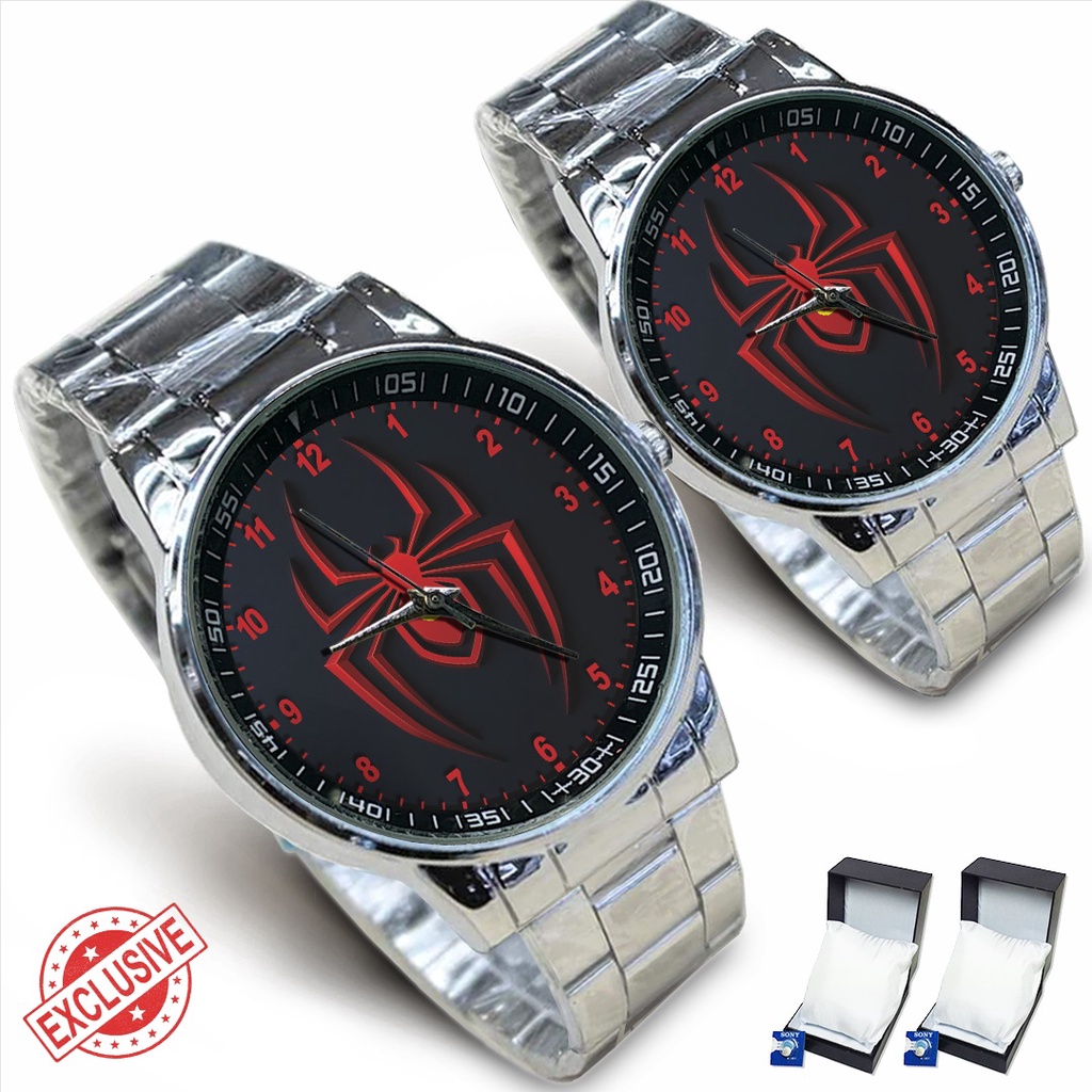 (Exclusive) Jam Tangan SPIDER-MAN Motif 1 Rante Couple / Satuan