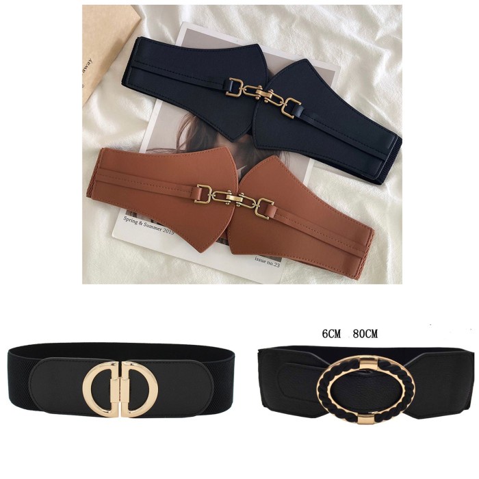 Tali Pinggang Wanita Karet Elastis Waist Korset Wide "YL" YL02 P4K9 Nyaman Belt Terbaru Ikat Viral 2