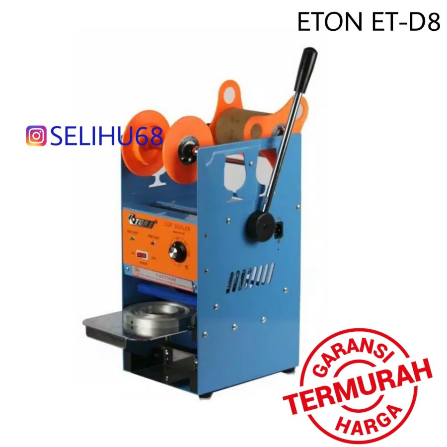 Mesin Pres Gelas Cup Selaer Eton ET-D8 Cup Sealer Murah Garansi