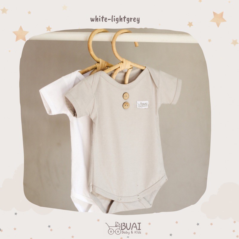 BUAI- Baju bayi JUMPER / ROMPER / JUMSUIT / HARGA PROMO-WH-LG