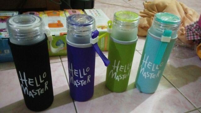 Hot Promo Botol Minum Hello Master + Free Sarung (480ml)