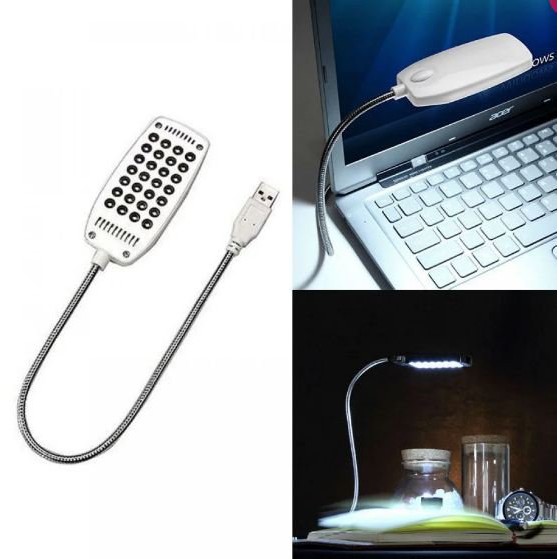 Lampu Belajar USB 28 LED UL014 Lampu Baca Lampu Meja Emergency Lamp 28 LED USB Light Flexible Readin