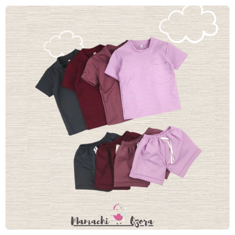 Setelan anak mango knit unisex laki-laki perempuan