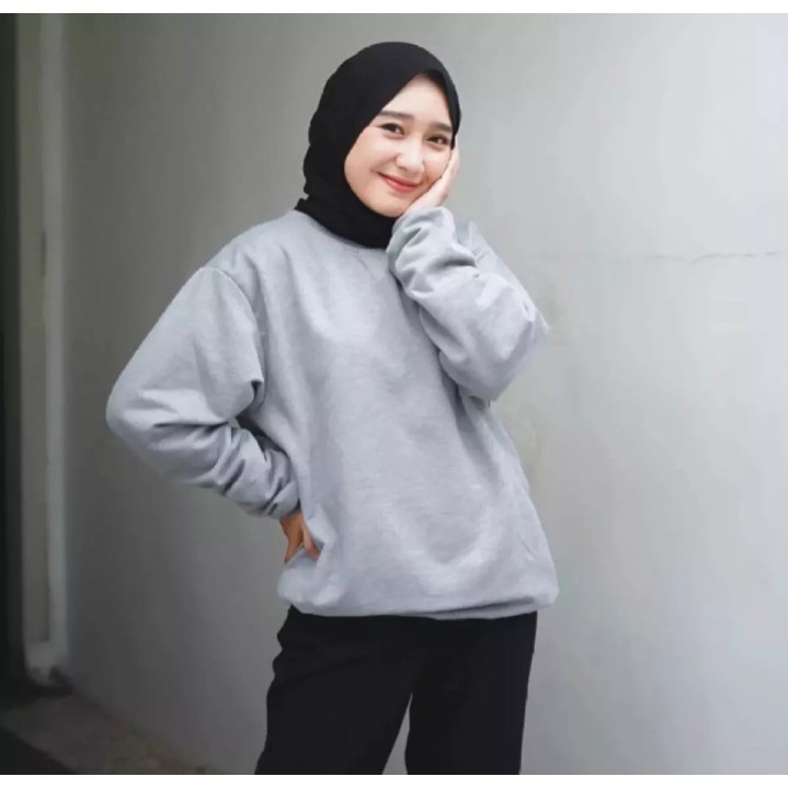 Tq88indonesia Baju Sweater Wanita Terbaru / Sweater Fleece Polos / Ootd / Switer