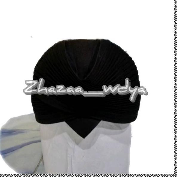 Hot Sell.. Blangkon Lipat Jogja Sliwir Hitam Polos / Blangkon Jogja Lipat Sliwir Dewasa