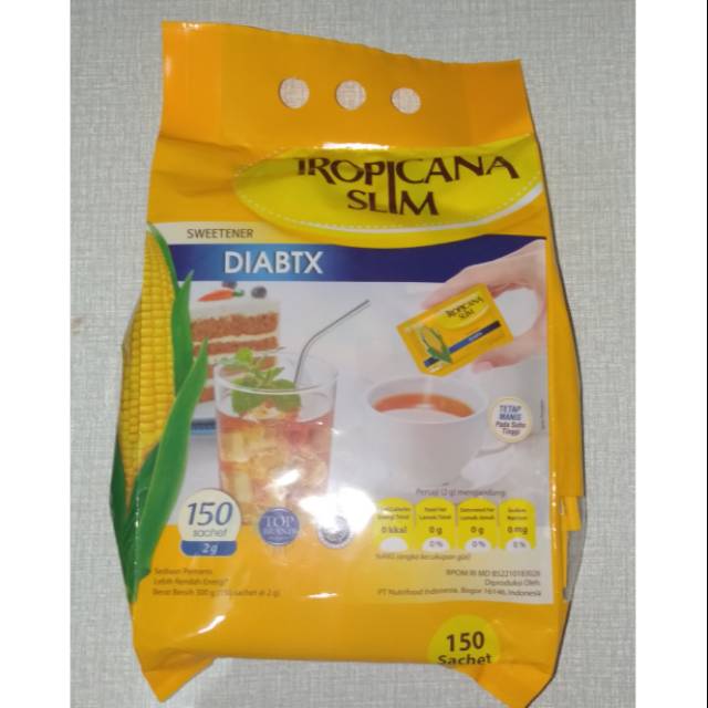 

Gula Tropicana Slim DIABTX isi 150 sachet