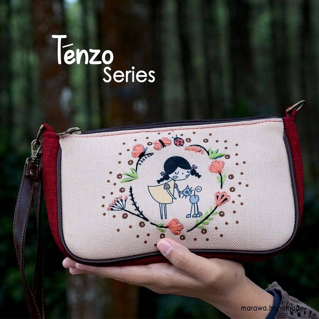 Tas Marawa Tenzo terbaru/ Tas etnik handmade/ Tas 2 in 1 Selempang dan jinjing Wanita Etnik