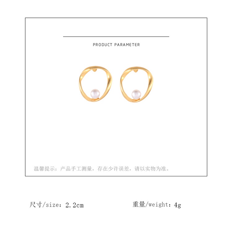 Sterling silver jarum matte mutiara anting-anting Korea Dongdaemun anting-anting sederhana temperame