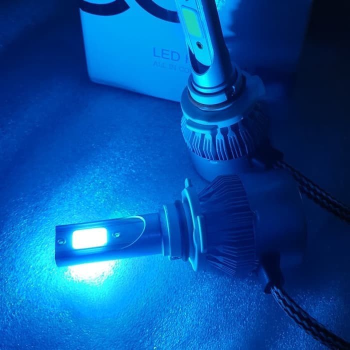 Lampu Led Headlamp Foglamp C6 Ice Blue H1 H3 H7 H8 H9 H11 H13 Hb4 h4 1pair