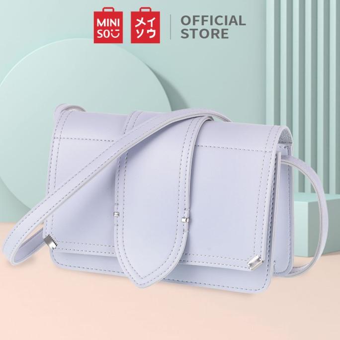 Miniso Tas Bahu Selempang Crossbody Square Bag Single Shoulder Wanita - Abu-abu