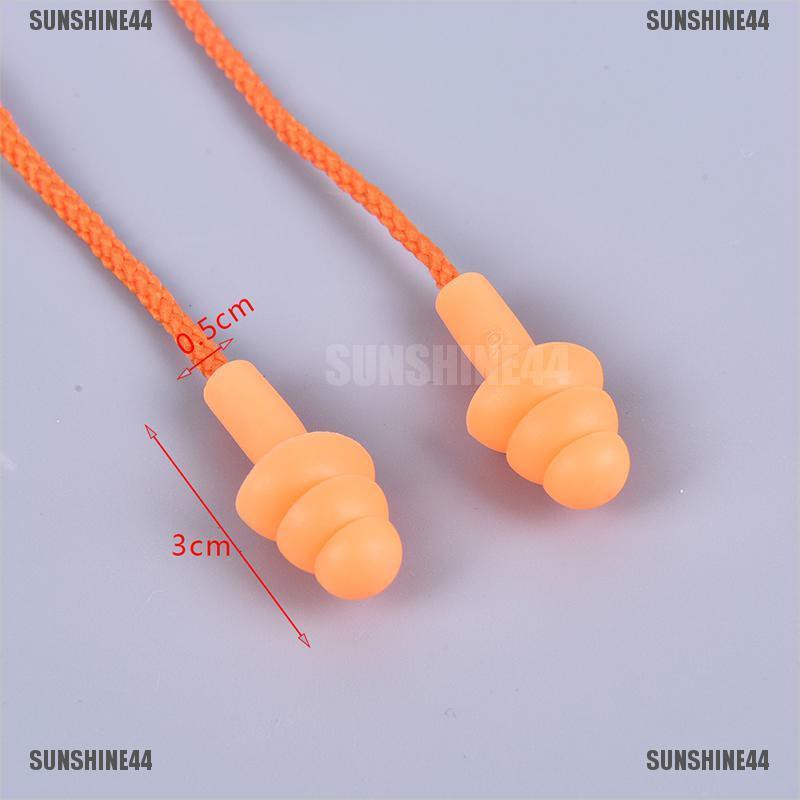 (SUNSHINE44) Earplug Silikon Peredam Suara Untuk Berenang / Tidur