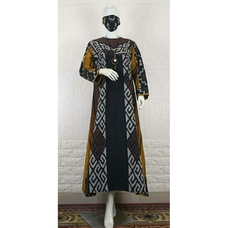 BAJU GAMIS TENUN IKAT JEPARA MOTIF TORAJA