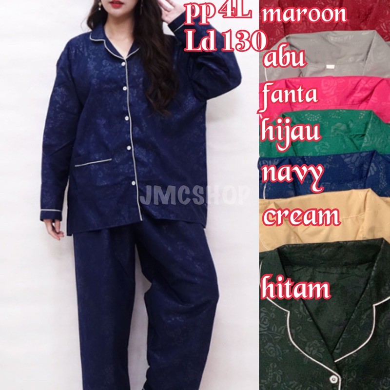 bajutidur emboss bigsize xxxl ld 130 panjang panjang