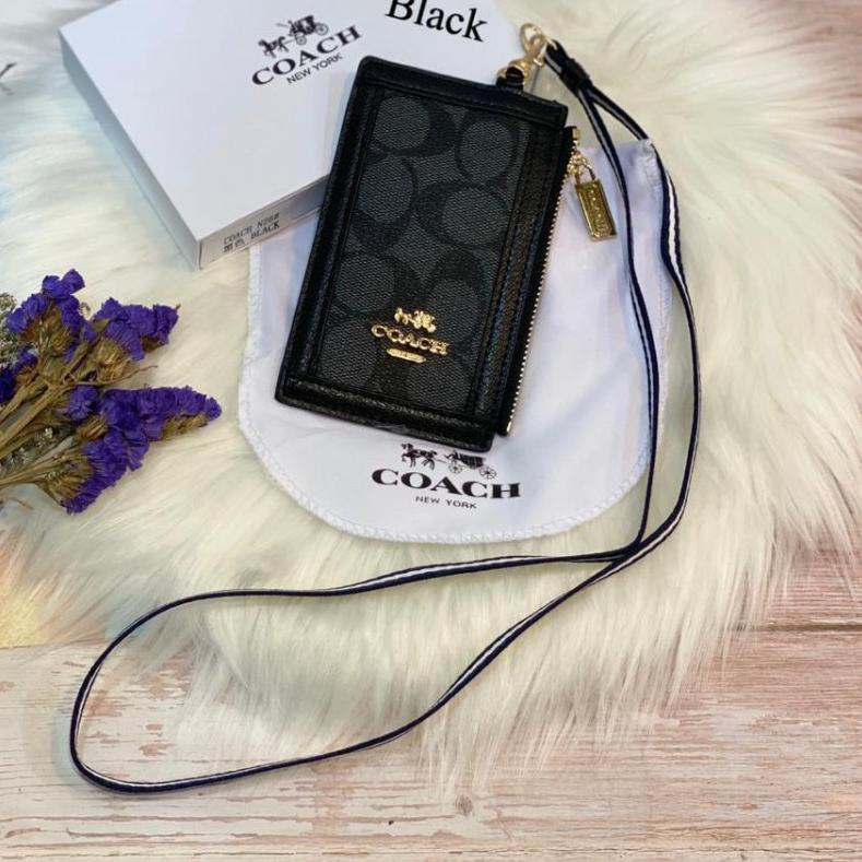 

R492 Coach Signature ID Card holder lanyard Premium *