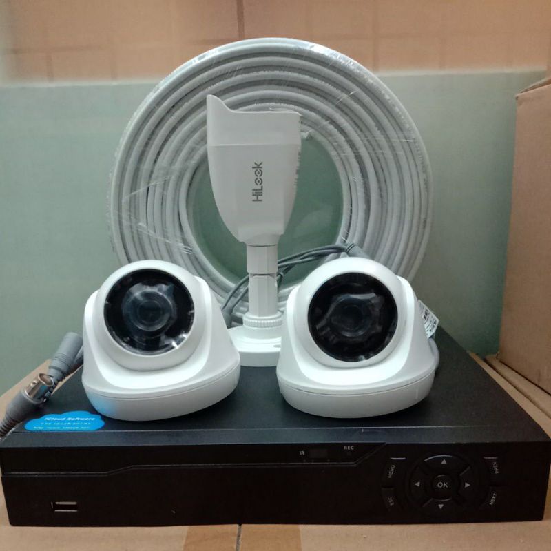 PAKET CCTV 4 CHANNEL 3 KAMERA HILOOK 2MP 1080P