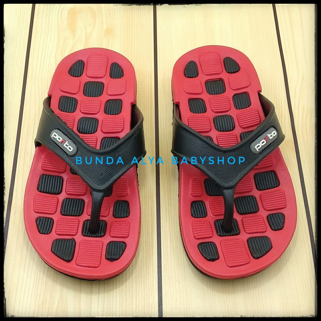 Sendal Anak Laki Jepit Usia 5 6 7 Tahun MERAH Karet Anti Licin - Sandal Anak Cowok Casual Anti Licin Size 30 -35 Nyaman Di kaki Anak