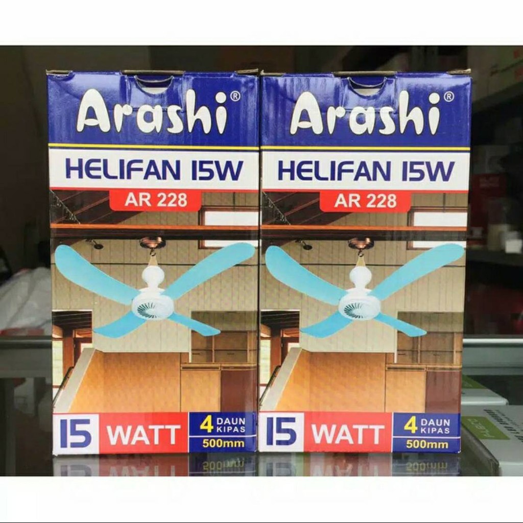 Kipas Angin Gantung/ Helifan Arashi/ Kipas Helikopter ARASHI 15 Watt Tipe : AR-228