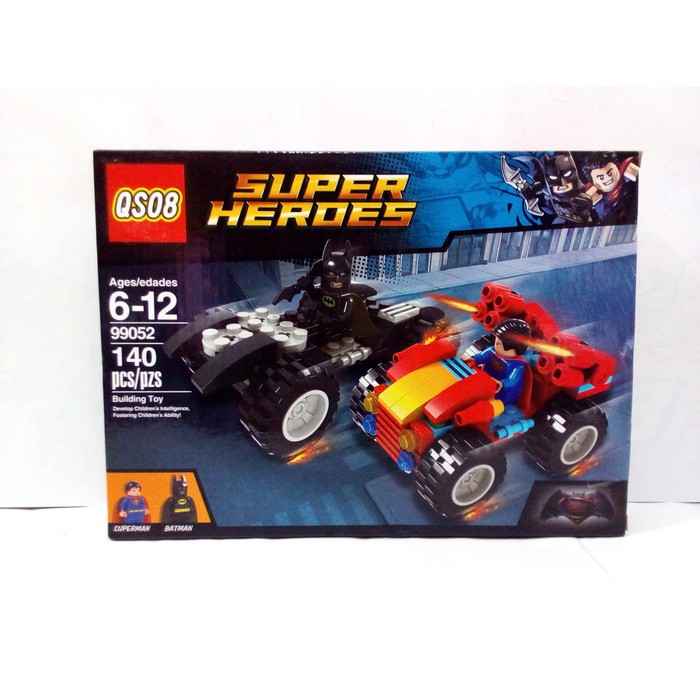 Mainan Anak Lego KW QS08 Super Heroes Superman VS Batman Car Murah