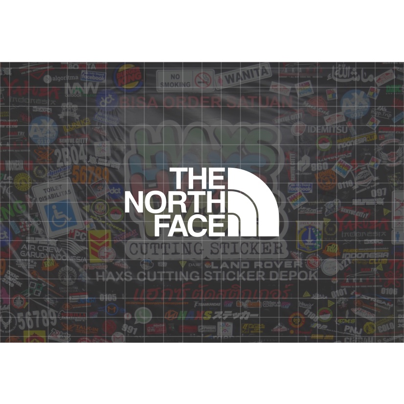 Cutting Sticker Shell The North Face Ukuran 8 Cm Untuk Motor Mobil