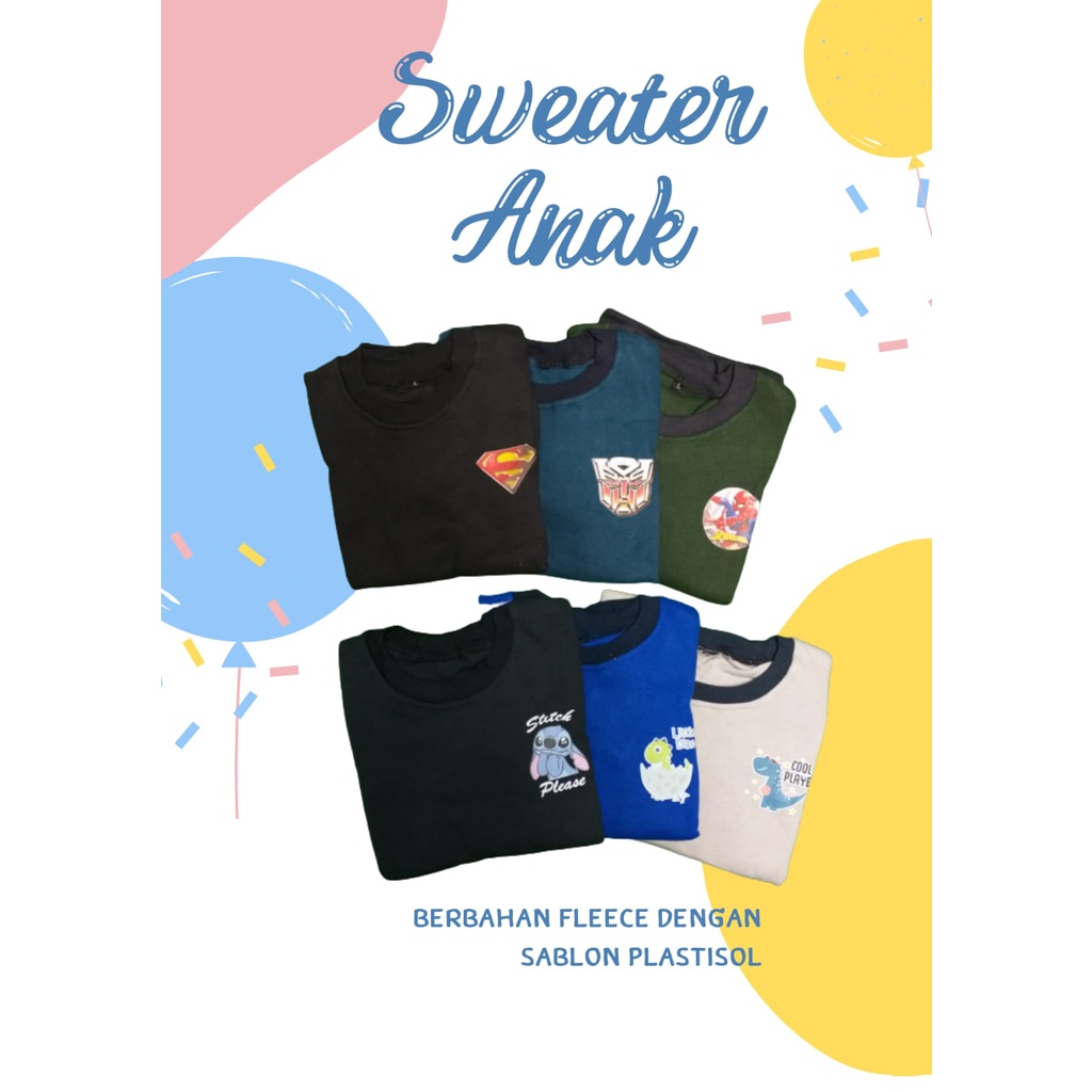 Sweater Anak Gambar / Atasan Anak / sweater unisex