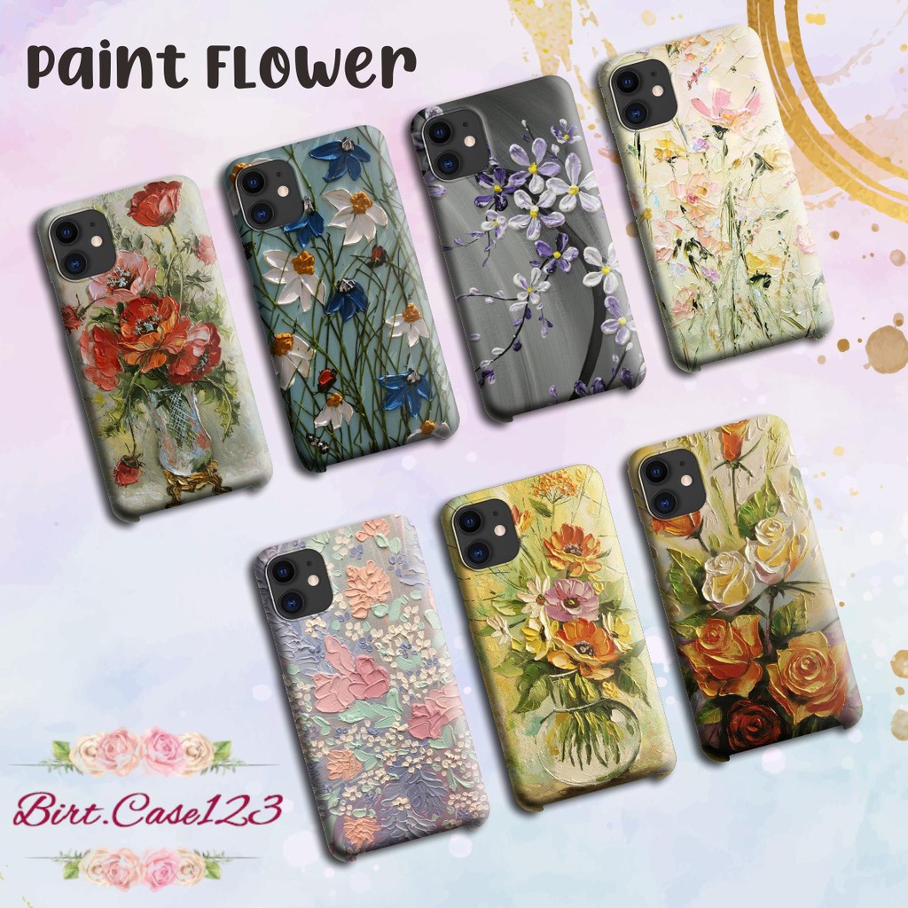 Hardcase PAINT FLOWER Oppo A3s A1k A5 A9 2020 A7 F9 A5s A31 A52 A92 A37 A53 A83 F1s F11 Pro BC933