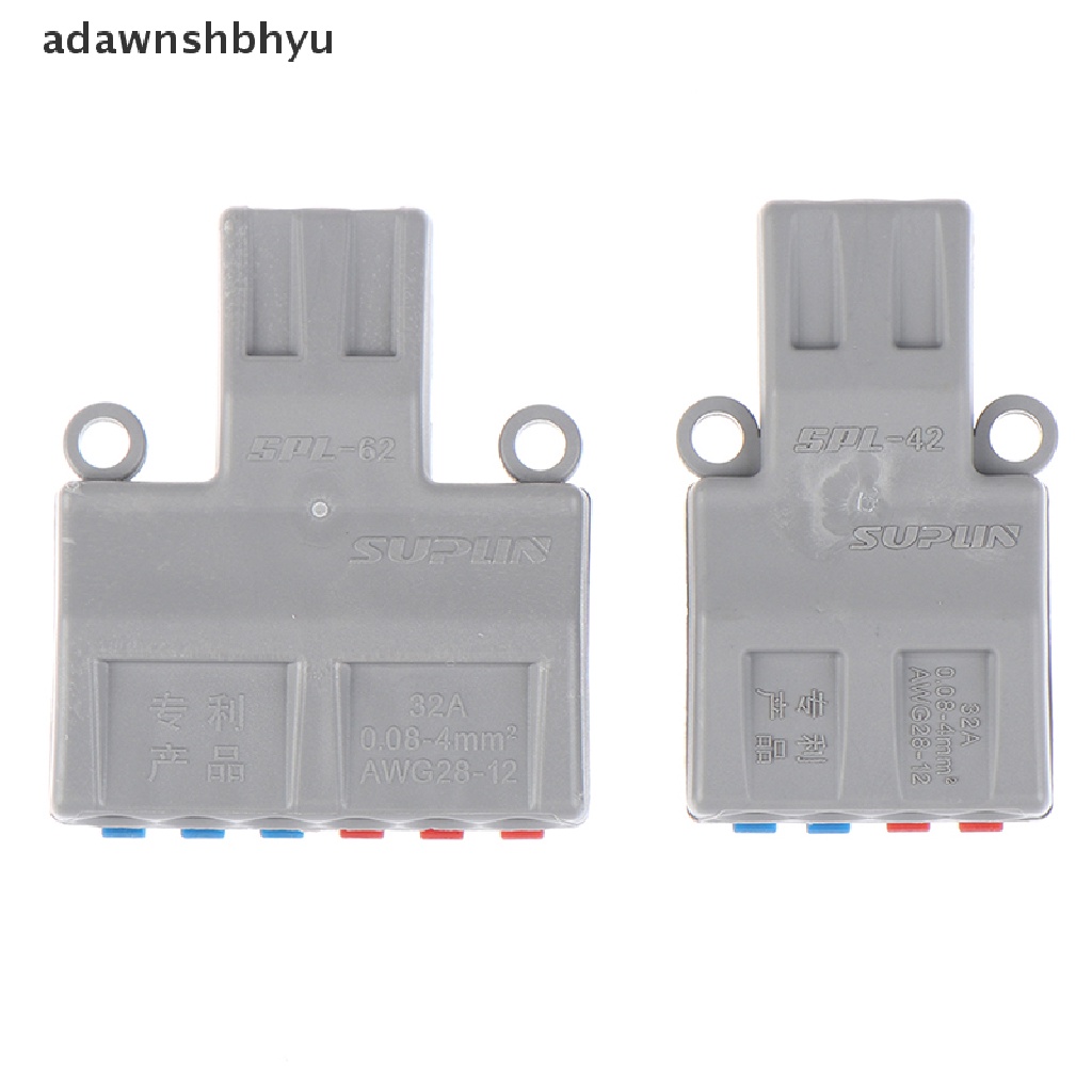 Adawnshbhyu Spring Lever Terminal Block Konektor Kawat Kabel Listrik PCT-222 SPL-62 SPL kq