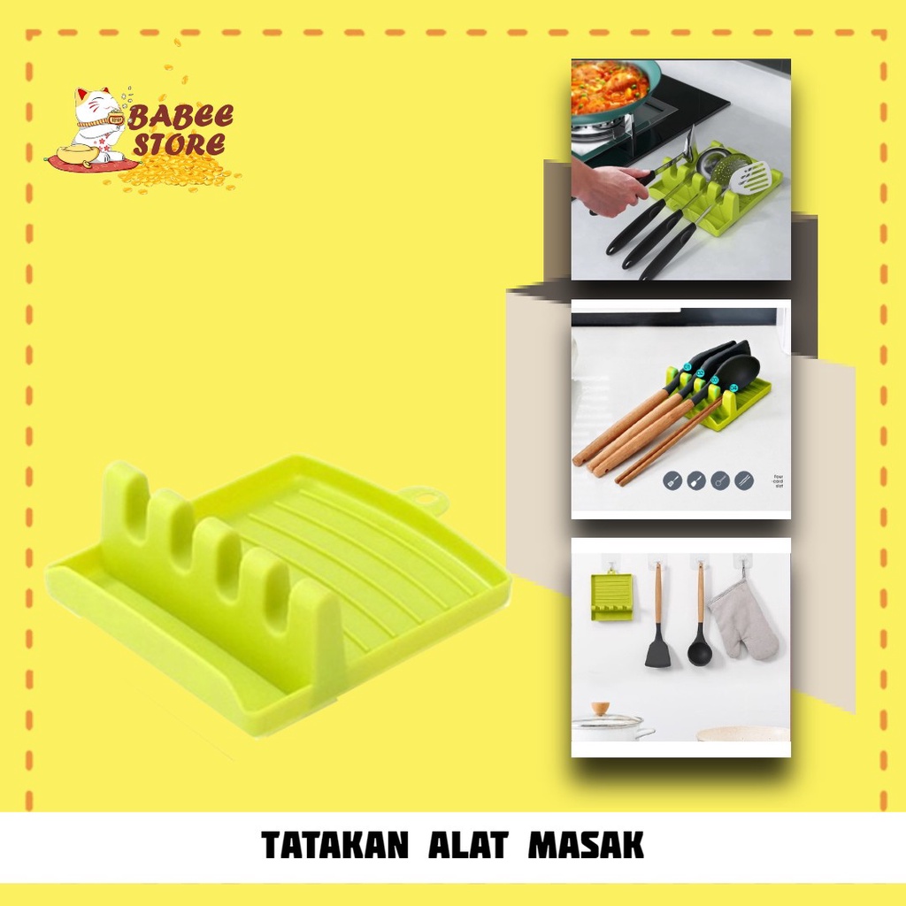 BABEE - TATAKAN SPATULA ALAT MASAK / TEMPAT SPATULA TUTUP PANCI / RAK DAPUR SENDOK SUMPIT CENTONG