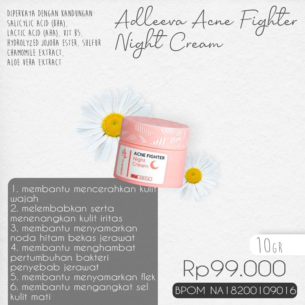 ADLEEVA BY ADEEVA Paket Complete Acne Bright Series Skincare Original Anti Jerawat BPOM-4