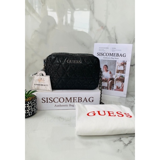 Guess noelle crossbody camera bag black