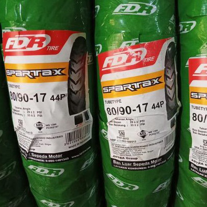 Ban luar FDR 80/90-17 spartax tubetype ban belakang motor bebek ring 17