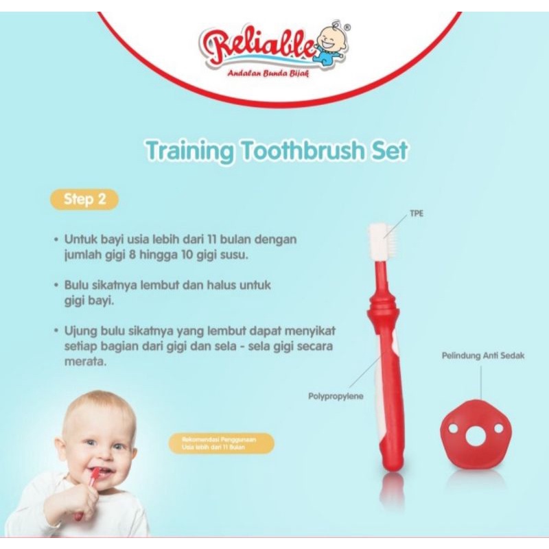 RELIABLE Sikat Gigi Bayi Complete 3 in 1 Sikat Gigi Bayi Premium Quality Reliable