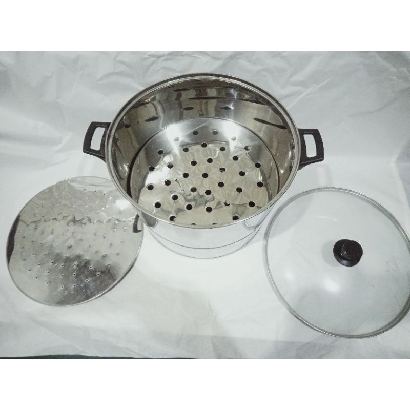 Langseng Pengukus Tutup Kaca Dandang langseng steamer ukuran 30cm