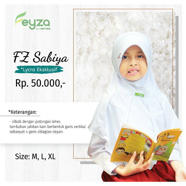 Jilbab Feyza Sabiya /Kerudung anak/Hijab sekolah / jilbab SD/jilbab murah