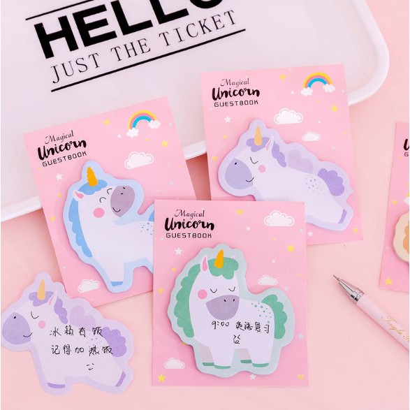 CATTY STICKY NOTE UNICORN - STICKY NOTE KUDA PONI - MEMO MINI UNICORN - MEMO-2