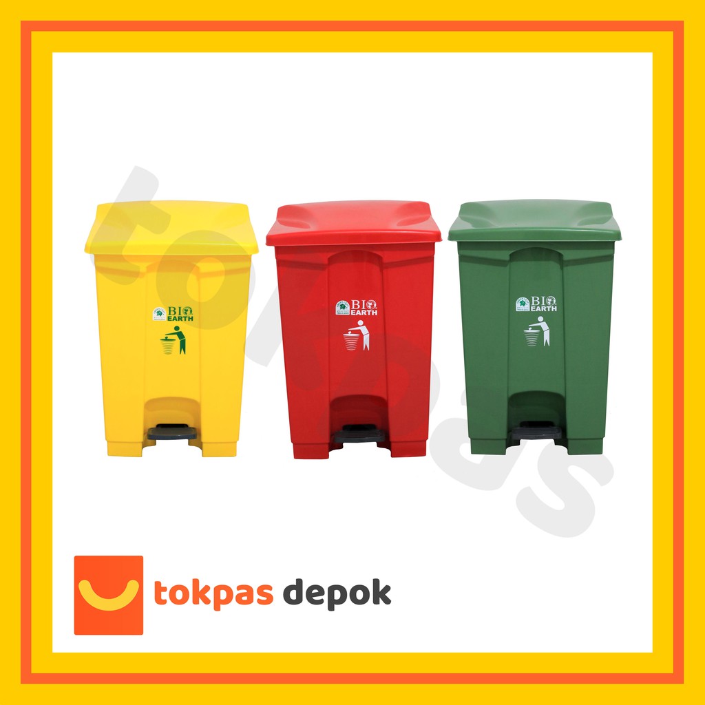  Tempat  Sampah  Injak  50 Liter Green Leaf 2169 Shopee 