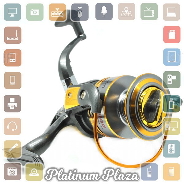 Debao Gulungan Pancing DB6000A Metal Fishing Spin Reel 10 Ball Bearing - Golden`7EDC4Z-