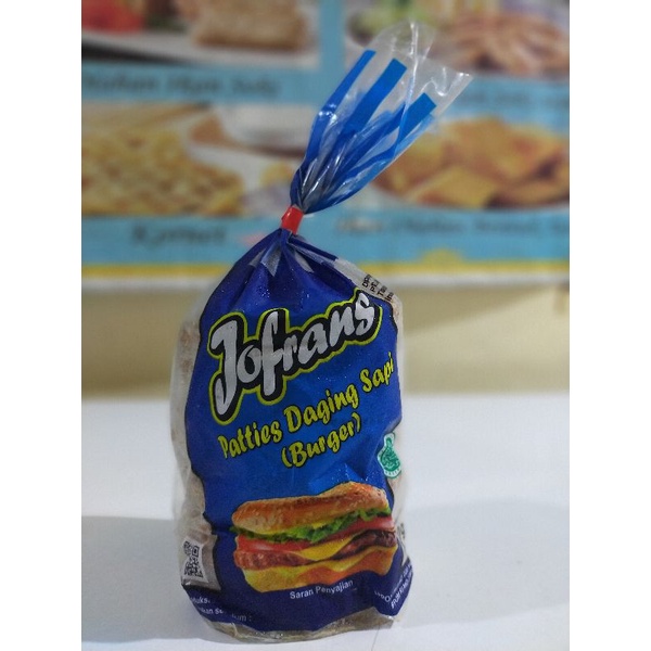 

Patties daging sapi burger Jofrans isi 15pc 900g