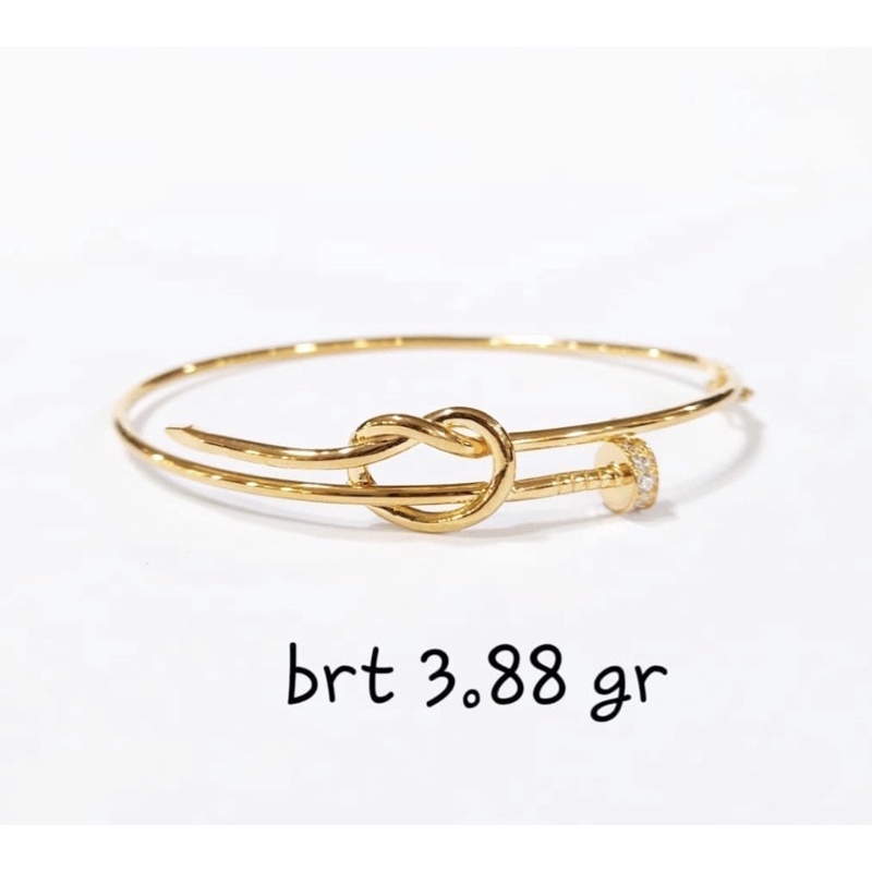 Gelang wanita paku variasi emas asli kadar 375 8 karat ubs