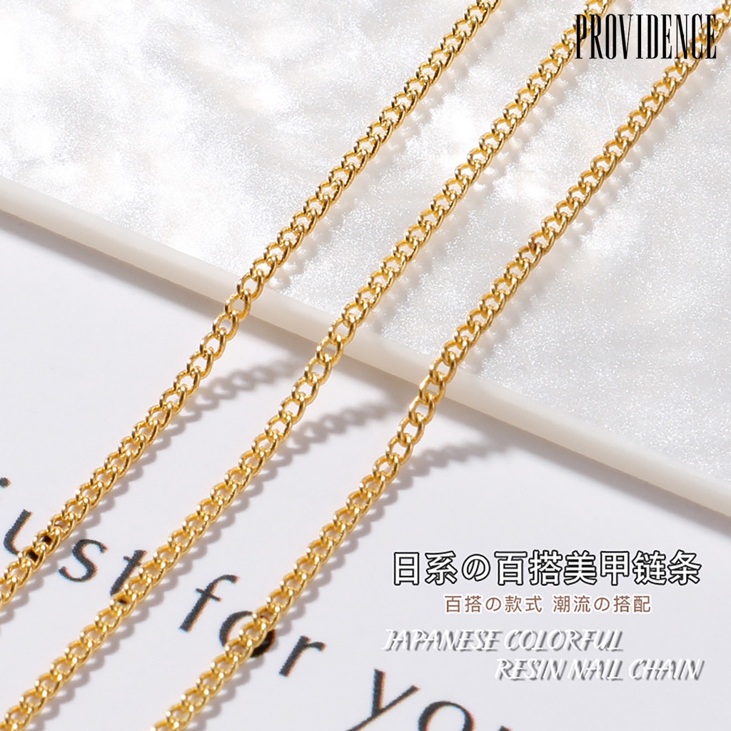 Providence 3pcs / Set Rantai Metal 3d Dekorasi Nail Art Diy Untuk Wanita