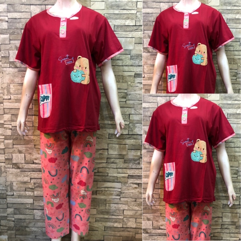 CP FOREVER MAMA SIZE | BAJU TIDUR | PIYAMA | COD-761 Maron