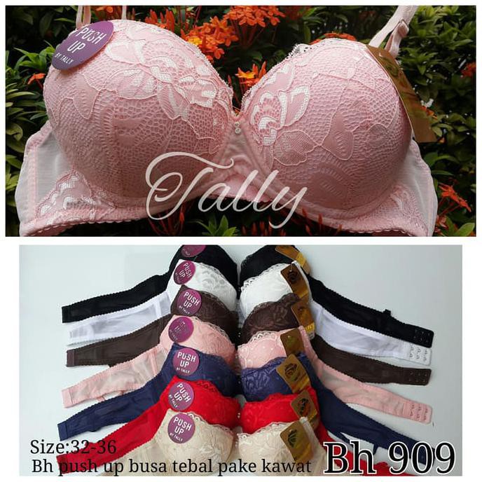 BERKUALITAS IMPORT BRA BH PUSH UP BUSA TEBAL BERKAWAT TALLY 909 UKURAN 32 34 36 - HITAM, 34