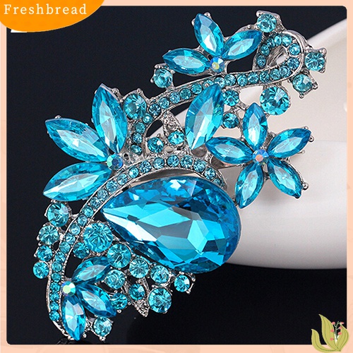 [ TERLARIS]Waterdrop Flower Brooch Pin Rhinestone Crystal Brooches Bouquet Wedding Jewelry