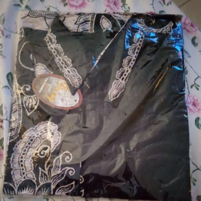 Pbi Ii Hem Kemeja Batik Modern Pria Ii Motif Hitam Manis Abu Jahal