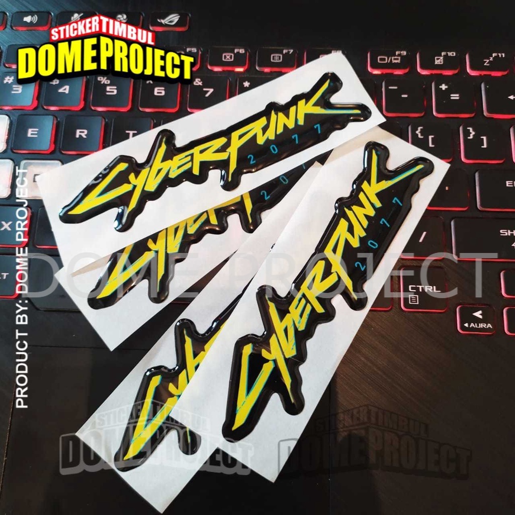 STICKER MOTOR TIMBUL CYBERPUNK STICKER MOTOR RESIN AKSESORIES MOTOR STICKER MOTOR BODY MOBIL