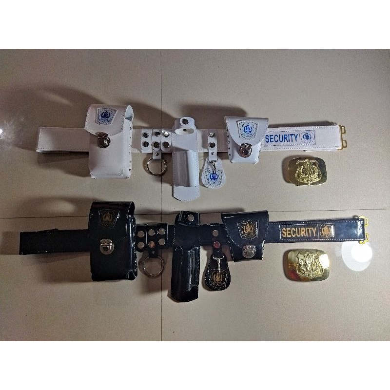 Kopel Sabuk Satpam Security Kilap Fullset Kepala Bangkol Ikat Pinggang Satpam Security