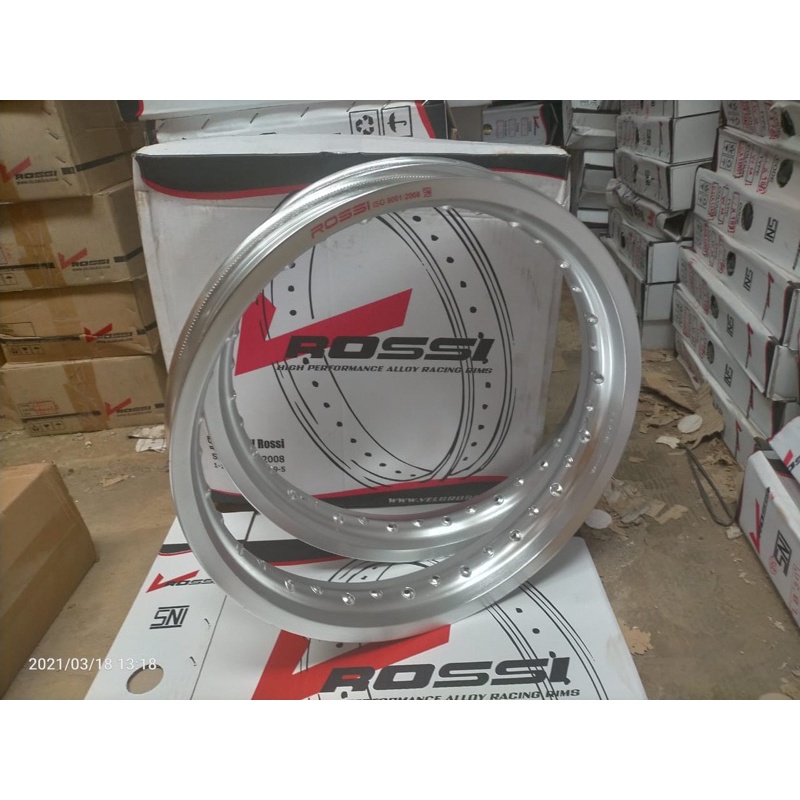 velg Rossi ring 18 uk 215 ring 18 uk 250 warna silver