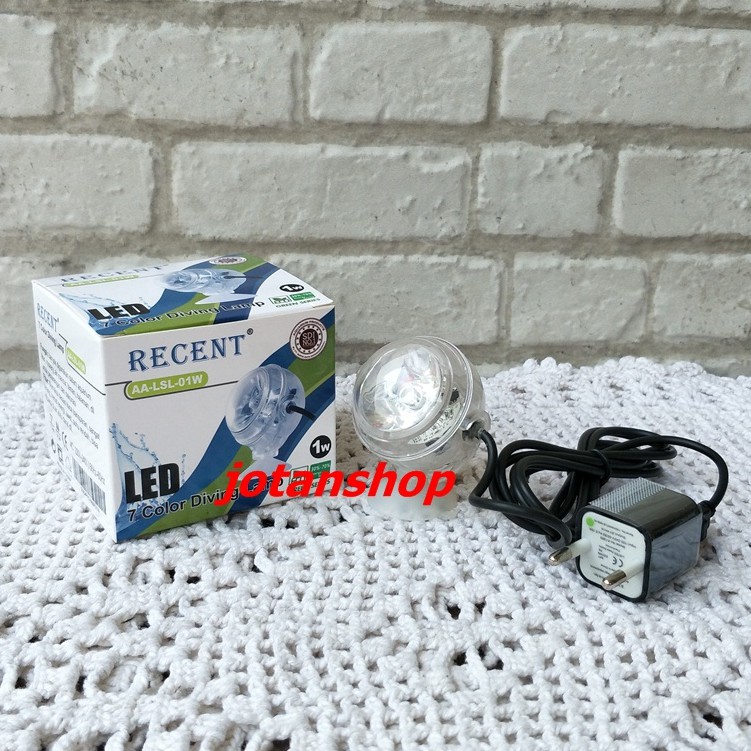 RECENT AA LSL 01 W lampu sorot tembak bulat LED celup aquarium aquascape kolam taman LSL01