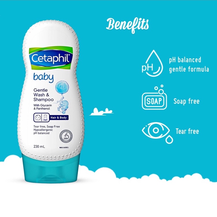 CETAPHIL BABY WASH &amp; SHAMPOO GENTLE 230 ML Shampo Sabun Bayi Anak 230ml