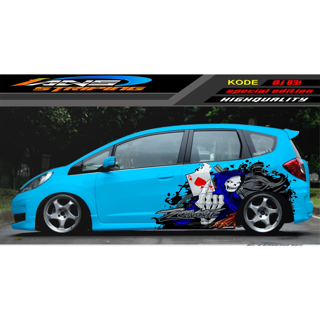 DECAL STIKER MOBIL HONDA JAZZ, SIGRA, YARIS, SWIFT / DECAL MOBIL / DECAL STICKER MOBIL ANIMASI