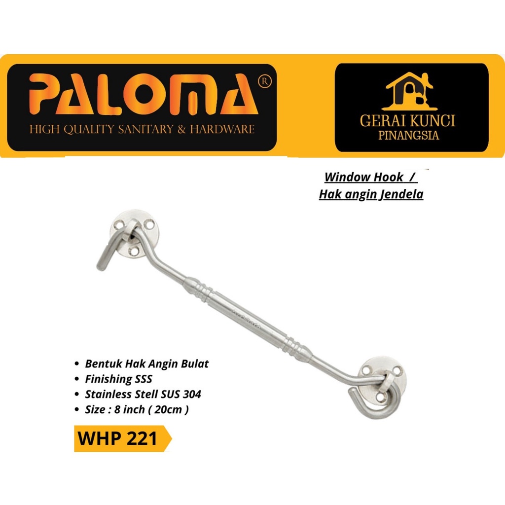 Hak Angin Paloma WHP 221 8" BULAT SSS